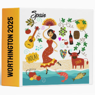 SPAIN - SEE BACK 3 RING BINDER