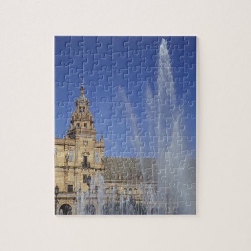 Spain Sevilla Andalucia Fountain and ornate Jigsaw Puzzle