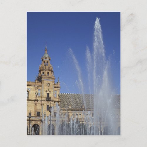 Spain Sevilla Andalucia Fountain and ornate Postcard