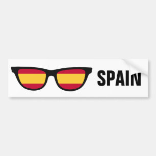 Spain Shades custom text & color bumpersticker Bumper Sticker