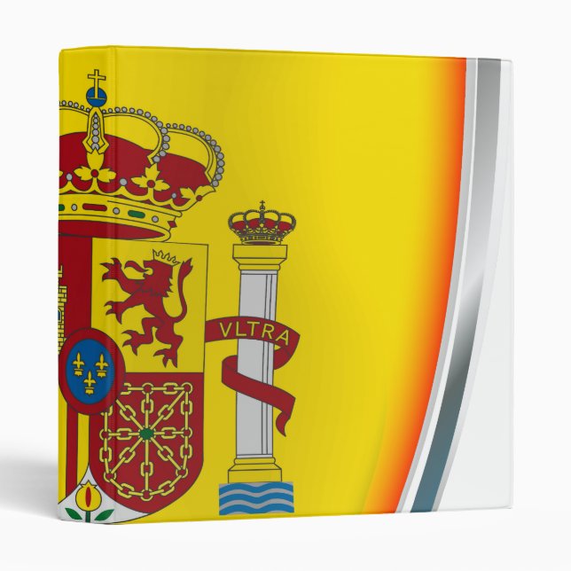 Spain Shield 3 Ring Binder (Front/Spine)