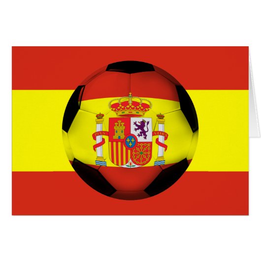 Spain Soccer Ball Cards (Front Horizontal)