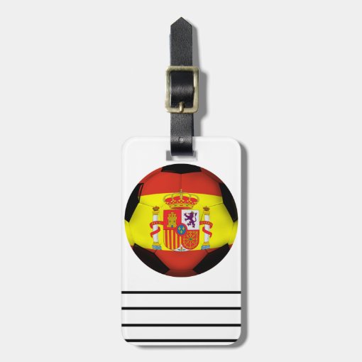 Spain Soccer Ball Luggage Tag Zazzle
