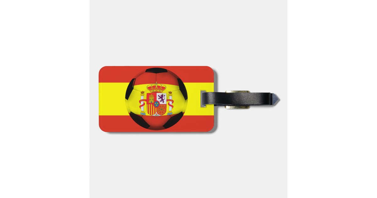 Spain Soccer Ball Luggage Tag Zazzle
