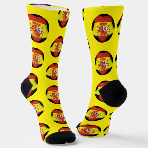 Spain Soccer Ball Socks