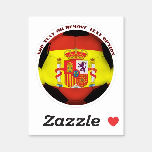 Spain Soccer Ball Sports Sticker