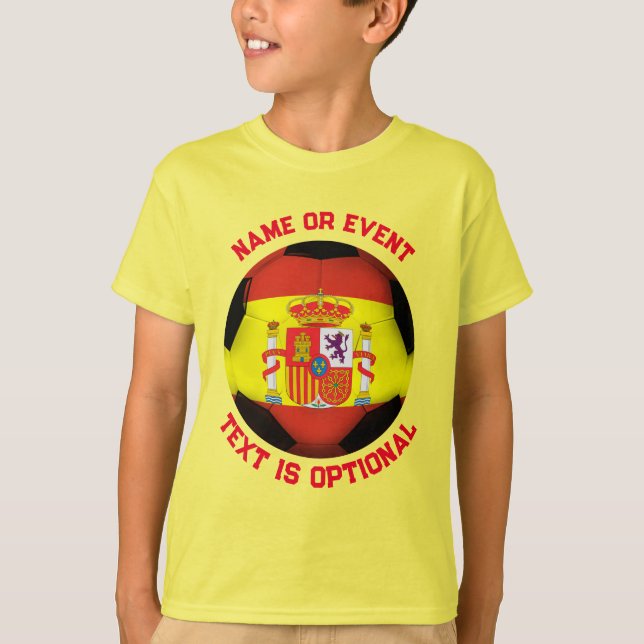 Spain Soccer Ball  T-Shirt (Front)