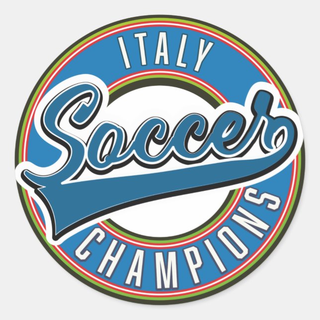 Spain soccer champions logo. classic round sticker (Front)