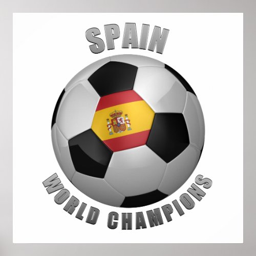 SPAIN SOCCER CHAMPIONS POSTER