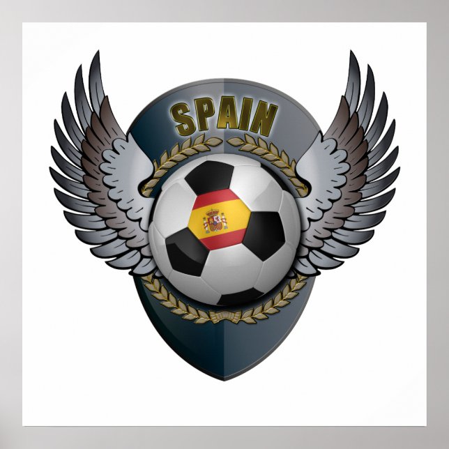 Spain Soccer Crest Poster (Front)