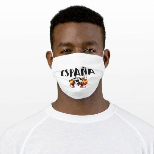 Spain Soccer Football Fan Shirt Flag Adult Cloth Face Mask