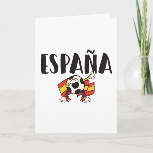 Spain Soccer Football Fan Shirt Flag Card