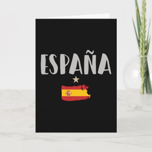 Spain Soccer Football Fan Shirt Flag Card