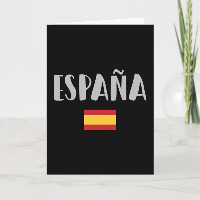 Spain Soccer Football Fan Shirt Flag Card (Front)