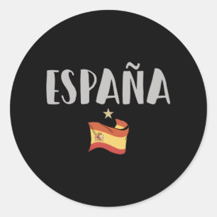 Spain Soccer Football Fan Shirt Flag Classic Round Sticker
