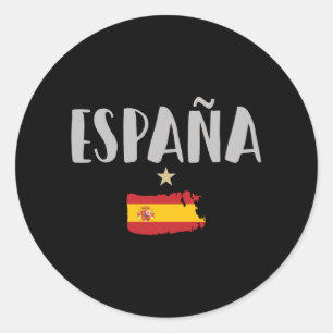 Spain Soccer Football Fan Shirt Flag Classic Round Sticker