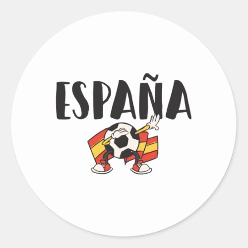 Spain Soccer Football Fan Shirt Flag Classic Round Sticker