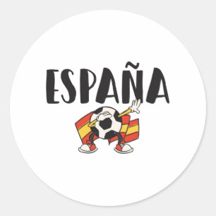 Spain Soccer Football Fan Shirt Flag Classic Round Sticker