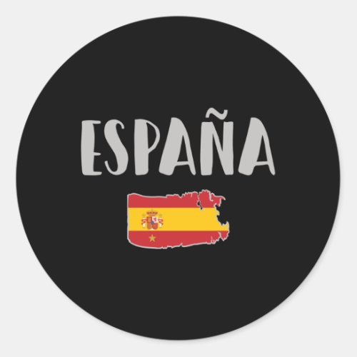 Spain Soccer Football Fan Shirt Flag Classic Round Sticker