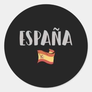 Spain Soccer Football Fan Shirt Flag Classic Round Sticker