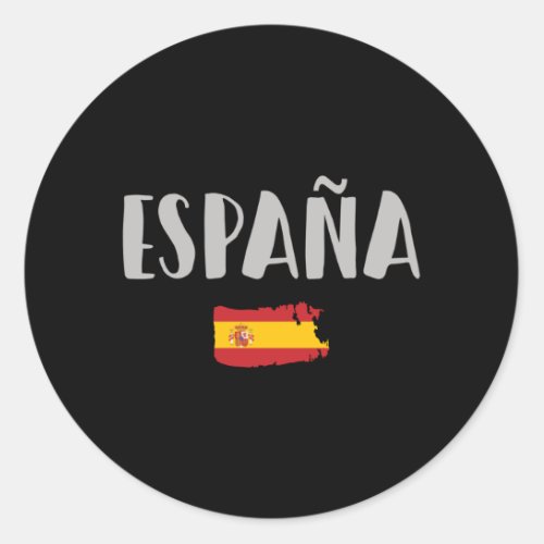 Spain Soccer Football Fan Shirt Flag Classic Round Sticker