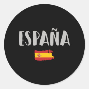 Spain Soccer Football Fan Shirt Flag Classic Round Sticker