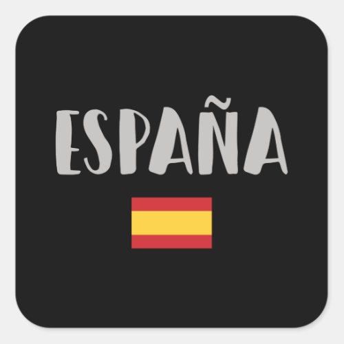 Spain Soccer Football Fan Shirt Flag Square Sticke Square Sticker