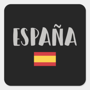 Spain Soccer Football Fan Shirt Flag Square Sticke Square Sticker