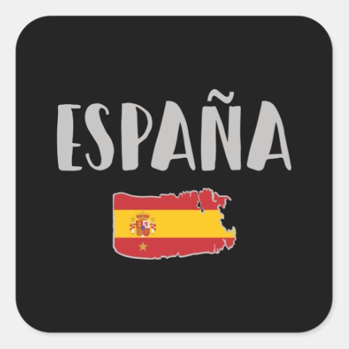 Spain Soccer Football Fan Shirt Flag Square Sticker