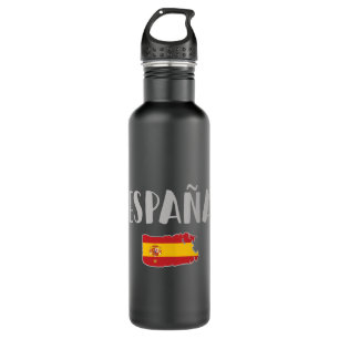 Spain Soccer Football Fan Shirt Flag Stainless Steel Water Bottle