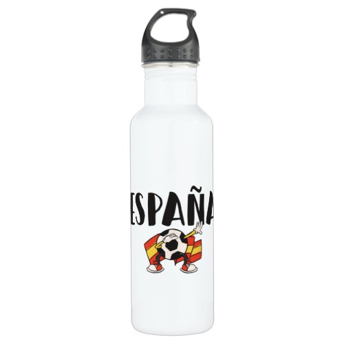 Spain Soccer Football Fan Shirt Flag Stainless Steel Water Bottle