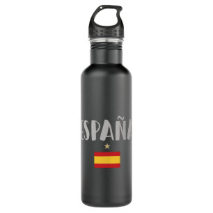 Spain Soccer Football Fan Shirt Flag Stainless Steel Water Bottle