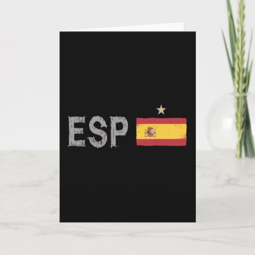 Spain Soccer Football Fan Shirt Spanish Flag Card