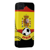 Spain Soccer iPhone 4/4S Case-Mate Barely There Case-Mate iPhone Case (Back/Right)