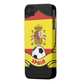 Spain Soccer iPhone 4/4S Case-Mate Barely There Case-Mate iPhone Case (Back Left)