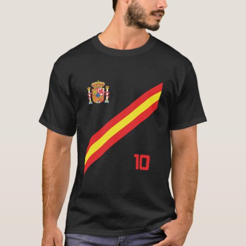 Spain Soccer Jersey Style Espana Barcelona Madrid T_Shirt