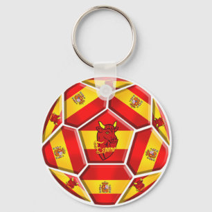 Spain Soccer Keychain