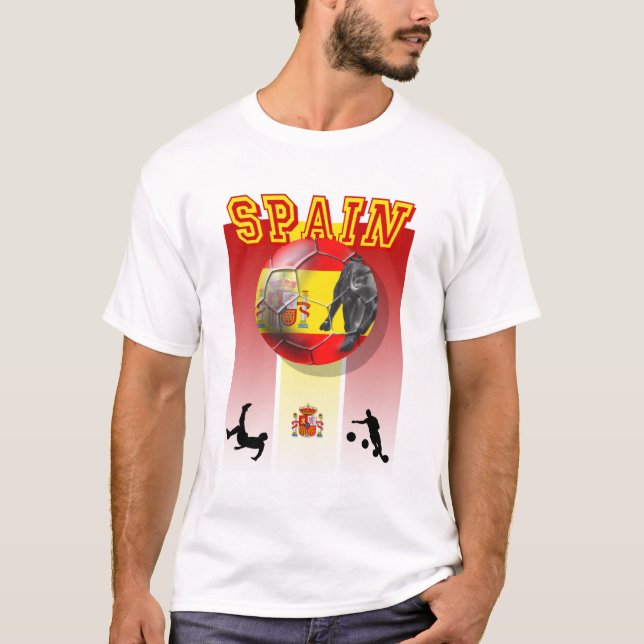 Spain Soccer players Futbol 2014 T Shirt (Front)