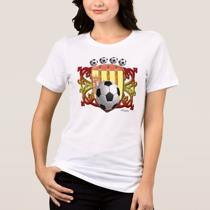 Spain Soccer Power Ladies Plus Size T Shirt 