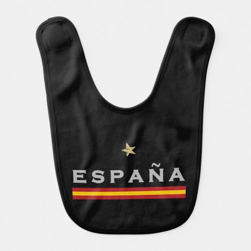  Spain Soccer Shirt Football Fan Spanish Flag Baby Bib