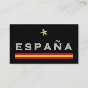 Spain Soccer Shirt Football Fan Spanish Flag Business Card