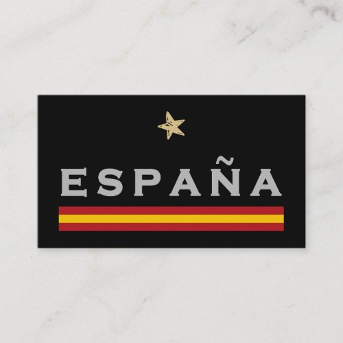  Spain Soccer Shirt Football Fan Spanish Flag Business Card