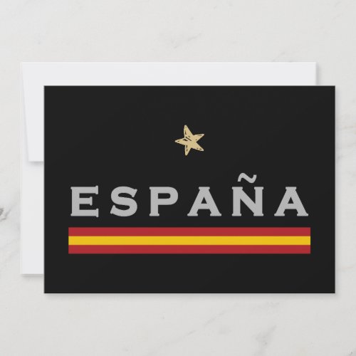  Spain Soccer Shirt Football Fan Spanish Flag Invitation