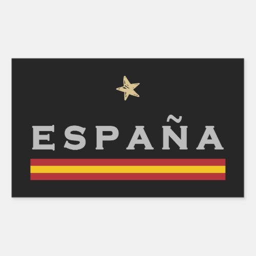  Spain Soccer Shirt Football Fan Spanish Flag Rectangular Sticker