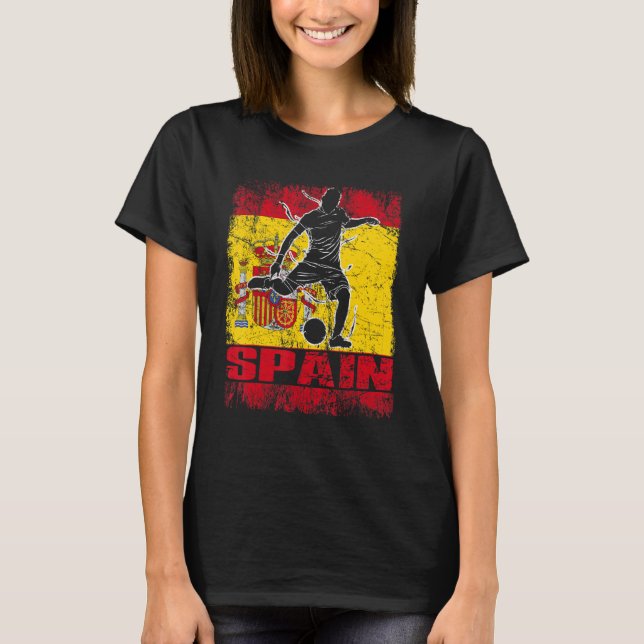 Spain Soccer Spain Football Spain Flag Soccer play T-Shirt (Front)