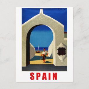 Spain, Spanish coast, fisherman coming to vilage Postcard
