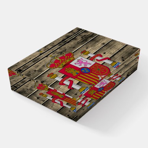 Spain  Spanish Coat of Arms flag  patriotic Paperweight