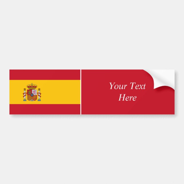 Spain – Spanish Flag Bumper Sticker (Front)