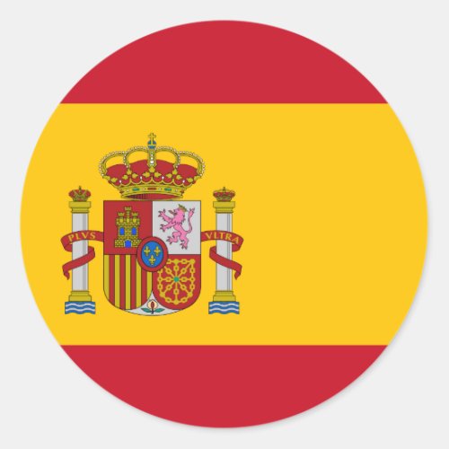 Spain Spanish Flag Classic Round Sticker