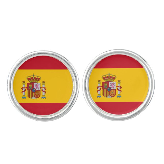 Spain (Spanish) Flag Cufflinks (Front)